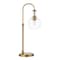Homeroots 27" Brass Metal Arched Table Lamp With Clear Seeded Glass Dome Shade 524516 - alternate 4