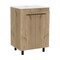 Homeroots 24" Oak And Black Wood Freestanding Bathroom Vanity With White Sink 543634 - alternate 2