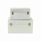 Homeroots Set of Two Silver Solid Wood And Fabric Box With Lid, 2PK 489358 - alternate 2