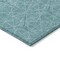 Homeroots 9' X 12' Teal Blue Black And Ivory Geometric Washable Indoor Outdoor Area Rug 596774 - alternate 2
