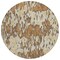 Homeroots 8' Copper Gold And Ivory Round Striped Washable Indoor Outdoor Area Rug 596664 - alternate 3