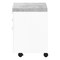 Homeroots 25" White And Gray Particle Board and Wood Filing Cabinet With Drawers 333354 - alternate 3