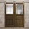 Sartodoors Modern Double Barn Door 48 x 80 inches, Ego 5011 Marble Oak, 13FT Silver Rail Track Set, Solid Pa EGO5011DB-S-DMR-48 - alternate 3