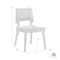 Armen Living Channell Wood Dining Chair in Walnut Finish with Blue Fabric - Set of 2 LCCHCHWABLU - alternate 5