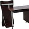 Homeroots 51" Chocolate Wood and Stainless Steel Computer Desk 723742 - alternate 8