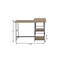 Homeroots 47" Taupe and Black L Shape Computer Desk 489989 - alternate 5