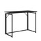 Homeroots 40" Black Wood and Stainless Steel Computer Desk 723732 - alternate 1