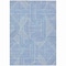 Homeroots 5' X 8' Blue And Ivory Abstract Washable Indoor Outdoor Area Rug 594918 - alternate 3
