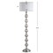 Jonathan Y Oslo 60.5" Glass/Metal LED Floor Lamp, Mercury Silver JYL1019A - alternate 5