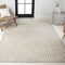 Jonathan Y Sofia High-Low MidCentury Modern Arch Stripe Two-Tone Beige/Cream 4 ft. x 6 ft. Area Rug SCN109B-4 - alternate 2