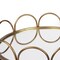 Homeroots Set of Two Antiqued Gold Metal And Mirrored Glass Round Vanity Trays 608712 - alternate 3