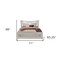 Homeroots Champagne Tone Queen Bed With Padded Headboard  Led Lightning  2 Drawer 383810 - alternate 2