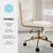 Martha Stewart Lulu Upholstered Office Chair in Off White/Polished Brass CH-240229-1-CR-GLD-MS - alternate 4