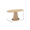 Homeroots 71" Natural Wood Pedestal Base Oval Dining Table 623358 - alternate 3