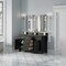 James Martin Vanities Brookfield 60 in. Double Vanity, Black Onyx w/ 3 CM Parisien Bleu Silestone Top 547-V60D-BKO-3PBL - alternate 2