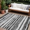 Homeroots 8' X 10' Charcoal And Gray Striped Washable Indoor Outdoor Area Rug 605894 - alternate 1