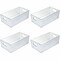 Azar Displays Narrow Storage Tote Bin With Handle, 4PK 556744-4PK - alternate 1