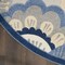 Homeroots 5' Blue And Gray Round Floral Indoor Outdoor Area Rug 546835 - alternate 5