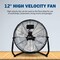 Edendirect 12 inches 3 speed black floor fan for living room 2 pack ZR-HIFANXFLOOR12X2 - alternate 3