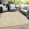Homeroots 5' X 8' Wheat And Ivory Geometric Washable Indoor Outdoor Area Rug 594888 - alternate 4