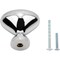 Designperfect 1-1/4 Overall Length Oval Cabinet Knob, Polished Chrome DPA-B7KPC - alternate 3