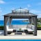 Sunjoy 12X12 Kingston PC Top Rectangular Gazebo Grey A10204384100 - alternate 1