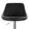 Elama 2 Pc Diamond Stitched Faux Leather Bar Stool in Black with Chrome Base and Adjustable Height ELM-704C-BLK - alternate 3