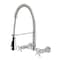 Kingston Brass Double-Handle Wall-Mount Pre-Rinse Bridge Kitchen Faucet, Polished Chrome GS1241BEX - alternate 1