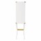 Homeroots 30in White Corner Display Stand With One Shelf And One Drawer 401687 - alternate 3