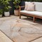 Homeroots 10' X 14' Orange Abstract Washable Non Skid Indoor Outdoor Area Rug 559702 - alternate 1