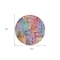 Homeroots 8' Red Gold And Teal Blue Round Village Houses Washable Indoor Outdoor Area Rug 577879 - alternate 4