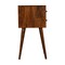 Homeroots 22" Brown Solid Wood Two Drawer Nightstand 701703 - alternate 3