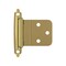 Amerock 3/8in 10 mm Inset Self-Closing, Face Mount Polished Brass Hinge - 1 Pair BPR34283 - alternate 1