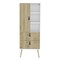 Homeroots 20" White and Natural Two Drawer Chest 546384 - alternate 1