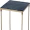 Homeroots 24" Green and Gold Marble and Iron Square End Table With Shelf 634882 - alternate 2