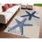 Homeroots 4' X 6' Navy Blue And Gray Starfish Indoor Outdoor Area Rug 546823 - alternate 2