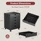 Simple Deluxe 5 Drawer Chest, Office File Cabinets Wooden, Dressers Storage Cabinet, Drawers Wood Organization Fu 3A88CHEST5C01BLK - alternate 3
