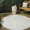 Jonathan Y Maribo High-Low Abstract Groovy Striped Cream/Ivory 5 ft Round Indoor/Outdoor Area Rug SCN103A-5R - alternate 1