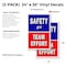 Signmission Safety Is A Team Effort, Vinyl Decals Only 24 Inch x 36 Inch, Vinyl Decal, 2PK DSB-2436-2PACK-Safety Is A Team Effort - alternate 2