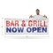 Signmission Bar and Grill Now Open, 48 Inch x 120 Inch, Vinyl Banner B-120-30478 - alternate 2