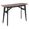 Homeroots 48" Espresso and Black Solid Wood Oval Console Table 668874 - alternate 3
