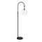 Homeroots 70" Black Arched Floor Lamp With Clear Transparent Glass Dome Shade 523390 - alternate 1