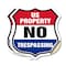 Signmission No Trespassing Shield Sign U.S. Property, 4 inch X 4 inch, Vinyl Decal, 2PK SHI-D-2PACK-4-411 - alternate 1