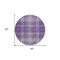 Homeroots 8' Purple Gold And Ivory Round Plaid Washable Indoor Outdoor Area Rug 596359 - alternate 4