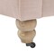 Homeroots 92" Pink Linen Chesterfield Wood Sofa 543992 - alternate 4