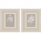 Homeroots Set Of Two Delicate Botanicals Distressed White Framed Wall Art, 2PK 649304 - alternate 2