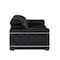 Homeroots 71" Black And Silver Genuine Leather Loveseat 546440 - alternate 5
