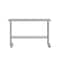 Flash Furniture Reese Work Table, 18 Gauge Stainless Steel Top Shelf, Undershelf and 4 Casters w/2 Locking NH-WT-2460-CAS-GG - alternate 2