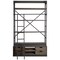 Homeroots 94" Brown Metal and Wood Four Tier Ladder Bookcase 380589 - alternate 1
