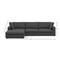 Homeroots 122" Gray Fabric Sofa With Brown Legs 641047 - alternate 6